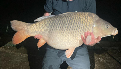 A 63 lb carp from Seigneurie, Ian, Mar 2024
