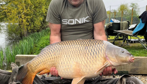 A 42 lb carp from Seigneurie, James Evans, Apr 2024