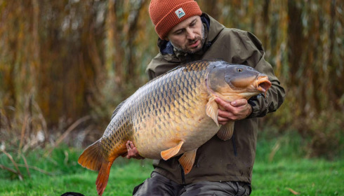 A 57 lb carp from Seigneurie, Nov 2024