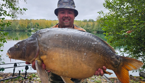 A 38 lb 8 oz carp from Sky Lake, Matthew Davies, Oct 2023