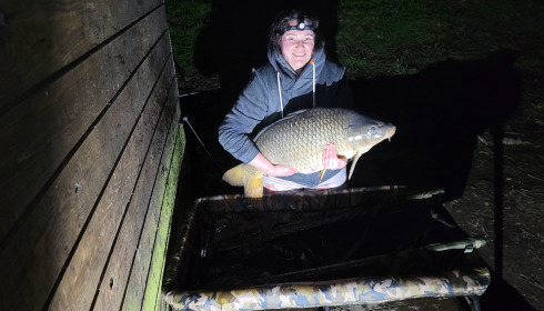 A 41 lb carp from Villefond, Nicole Lourens, May 2024