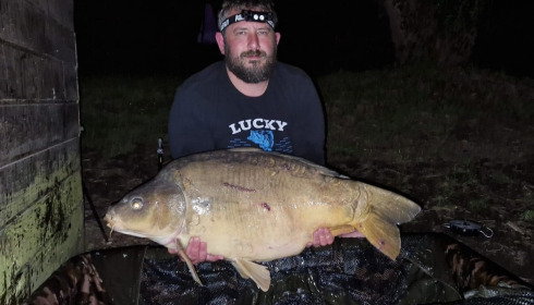 A 43 lb carp from Villefond, Will Satterly, May 2024