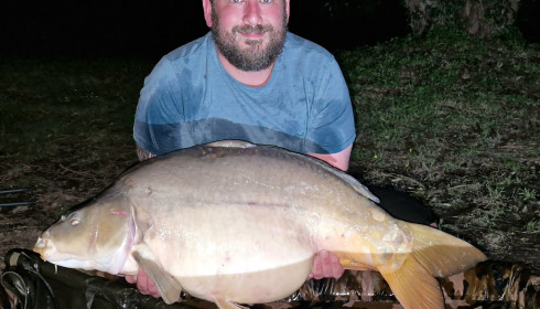 A 41 lb 8 oz carp from Villefond, Will Satterly, May 2024