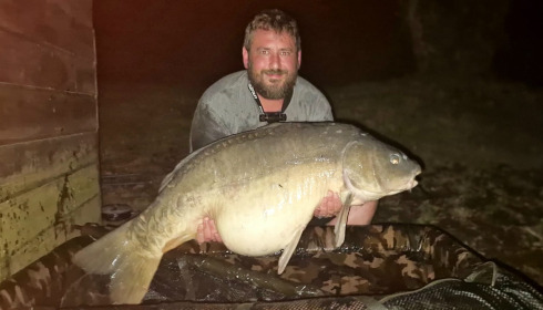 A 53 lb 1 oz carp from Villefond, Will Satterly, May 2024