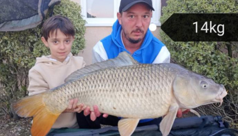 A 30 lb 13 oz carp from Vincons, Apr 2025