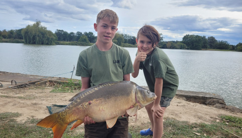A 23 lb 10 oz carp from Vincons, Liam Hawkins Finnigan, Sep 2023