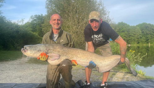 A 82 lb fish from Autels, biggest of two cats caught, May 2022