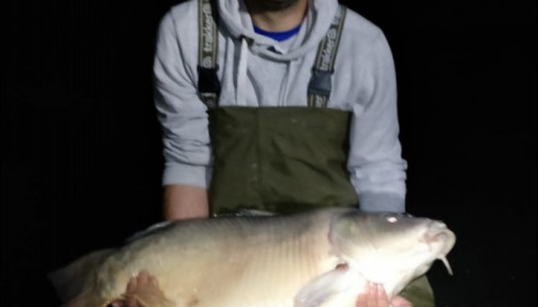 A 38 lb carp from Beaurepaire, Jun 2019