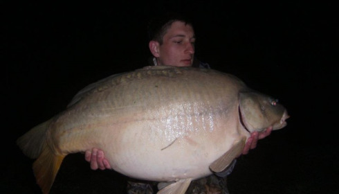 A 28 lb carp from Beaurepaire, D Yardley, Apr 2012