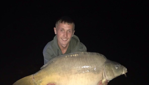 A 34 lb carp from Beaurepaire, Tye Ferrar, Sep 2017