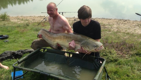 A 70 lb catfish from Beaurepaire, David Wibberley, Aug 2013