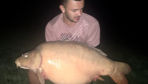 A 48 lb 8 oz carp from Beaurepaire, Kieran Taylor, Aug 2017