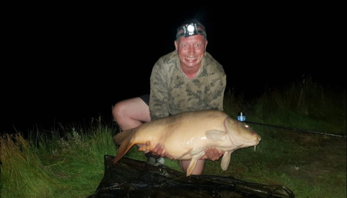 A 42 lb 15 oz carp from Beaurepaire, Kev Johnson, Aug 2019