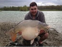 A 52 lb 3 oz carp from Beaurepaire, Ben Hodgson, Apr 2012