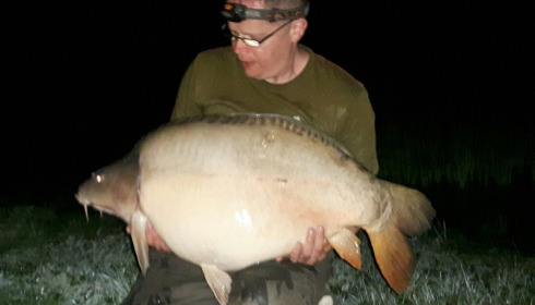 A 56 lb 2 oz carp from Beaurepaire, Dominic Morris, Apr 2016