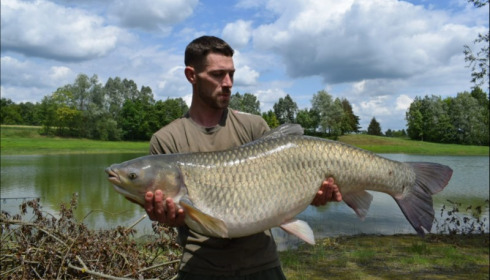 A 41 lb 9 oz grass carp from Beaurepaire, Adam Gartlan, Jun 2019