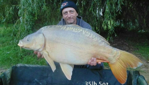 A 35 lb 5 oz carp from Beaurepaire, Dean Thomson, Sep 2013