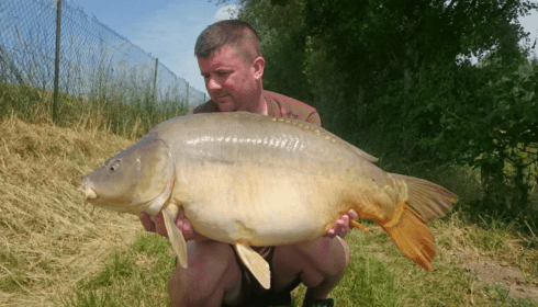 A 35 lb carp from Beaurepaire, peter Robinson