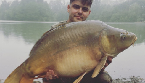 A 34 lb carp from Blue Lake, Jun 2018