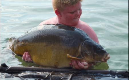 A 34 lb 10 oz carp from Blue Lake, Jack Lewis, Aug 2018