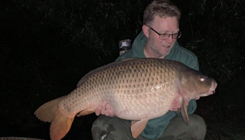 A 31 lb 8 oz carp from Blue Lake, shergold, Sep 2019
