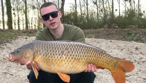 A 28 lb 4 oz carp from Blue Lake, Max Paine, Apr 2018