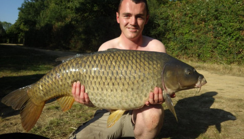 A 33 lb carp from Blue Lake, friend josh wells, Aug 2015