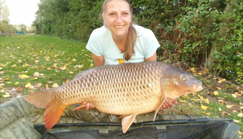 A 47 lb 12 oz carp from Blue Lake, Kathryn Shergold, Sep 2019