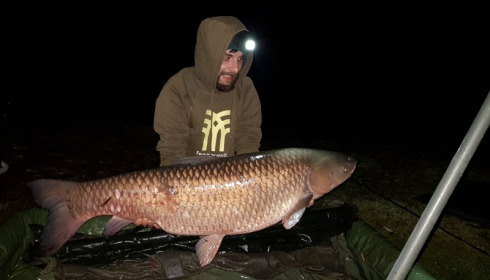 A 43 lb 2 oz grass carp from Blue Lake, James Day, Sep 2017