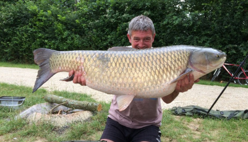 A 36 lb grass carp from Blue Lake, Paul Ferguson, Jul 2016