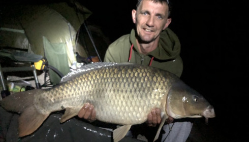 A 30 lb 5 oz carp from Blue Lake, Vypas Padorys, Aug 2018