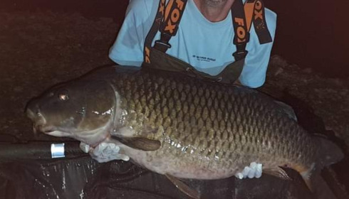 A 57 lb 2 oz carp from Blue Lake, Spyros Agisilaou, Aug 2023