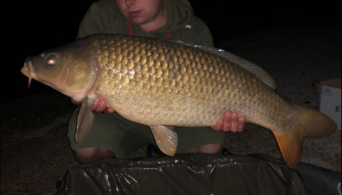 A 22 lb 4 oz carp from Blue Lake, Algimantas Raila, Aug 2018