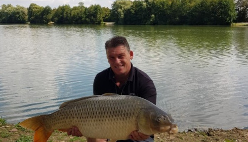 A 46 lb carp from Blue Lake, Aug 2018