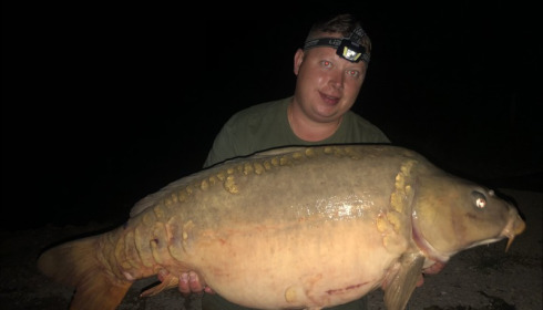 A 36 lb 5 oz carp from Blue Lake, Algimantas Raila, Aug 2018