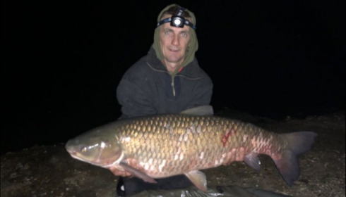 A 37 lb 1 oz grass carp from Blue Lake, Vypas Padorys, Aug 2018