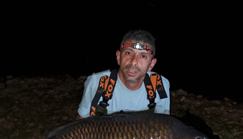 A 57 lb 2 oz carp from Blue Lake, Spyros Agisilaou, Aug 2023