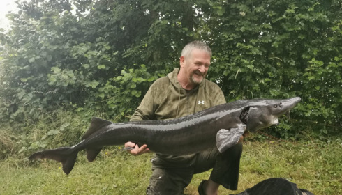 A 56 lb 2 oz sturgeon from Blue Lake, shaun Perkins, May 2022