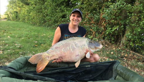 A 44 lb carp from Blue Lake, kathryn shergold, Sep 2019