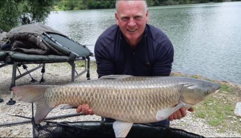 A 35 lb grass carp from Blue Lake, Mark Worthington, Jun 2019