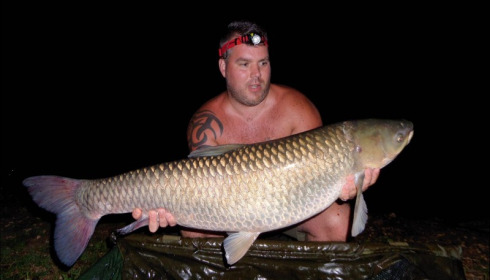 A 33 lb grass carp from Blue Lake, Sean Cook, Aug 2018