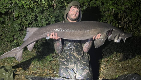 A 52 lb sturgeon from Blue Lake, Sep 2022