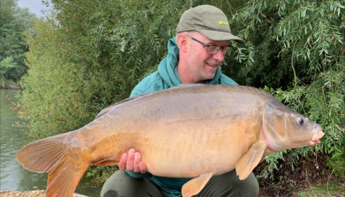A 31 lb 12 oz carp from Blue Lake, shergold, Sep 2019