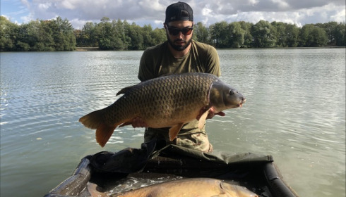 A 44 lb carp from Blue Lake, louis, Sep 2019