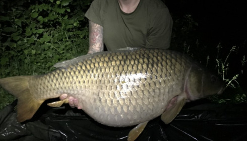 A 32 lb carp from Blue Lake, Laurie Stead, May 2017