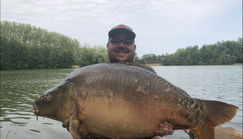 A 49 lb carp from Blue Lake, craig hill, Sep 2018