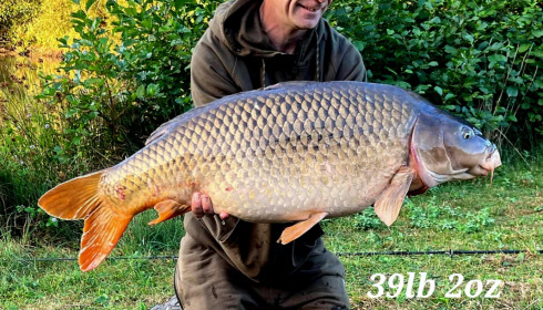 A 39 lb 2 oz fish from Blue Lake, Common carp, Aug 2022
