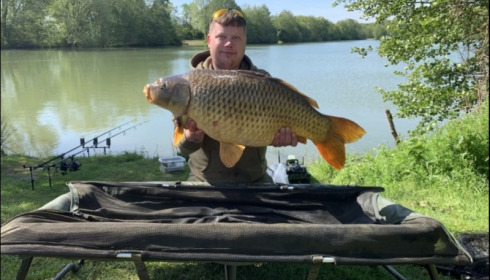 A 28 lb 1 oz carp from Blue Lake, Algimantas Raila, May 2019