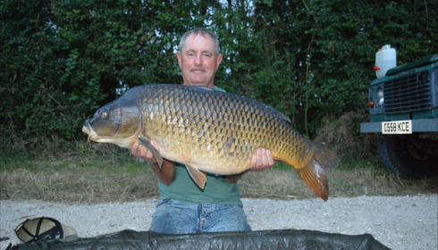 A 41 lb carp from Blue Lake, Jul 2018
