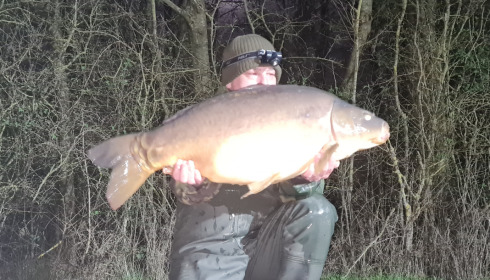 A 28 lb 15 oz carp from Blue Lake, Daniel Tofton, Mar 2022